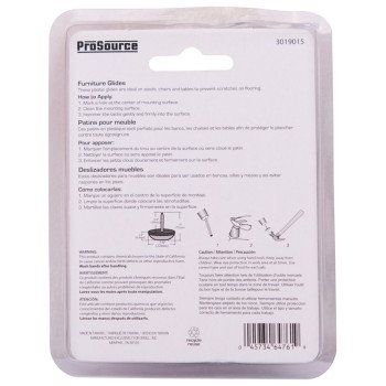 ProSource FE-50109-PS Furniture Glide, PTFE, Blue, Blue, 7/8 x 7/8 x 1 in Dimensions