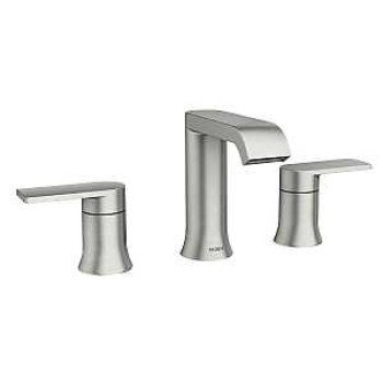 Moen Genta Series 84763SRN Bathroom Faucet, 1.2 gpm, 2-Faucet Handle, 3-Faucet Hole, Metal, Spot Resist Brushed Nickel