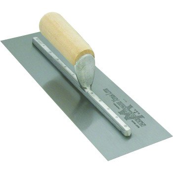 Marshalltown MX57 Finishing Trowel, 14 in L Blade, 3 in W Blade, Spring Steel Blade, Straight Handle, Wood Handle