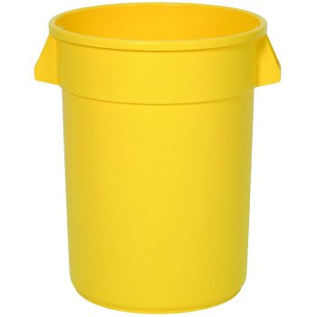 Continental Commercial 3200YW Trash Receptacle, 32 gal, Plastic, Yellow