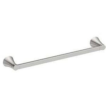 Moen Mikah Series Y0718BN Towel Bar, 18 in L Rod, Zinc, Brushed Nickel, Wall Mounting