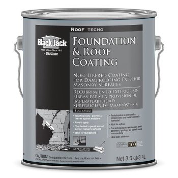 Black Jack 6025-9-34 Roof and Foundation Coating, Black, 3.6 qt Pail, Liquid