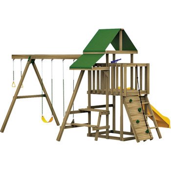 Playstar PS 7481 Ready-to-Assemble Playset Kit, Specifications: 23 sq-ft Play Deck, 13 Activities