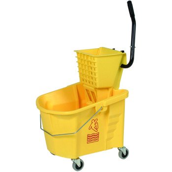 Continental Commercial Splash Guard 335-312YW Mop Bucket Combo, 35 qt Capacity, 18 in W x 40-3/4 in H Dimensions