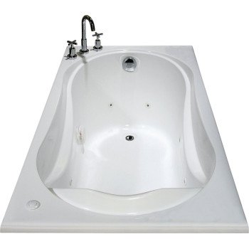 Maax Cocoon 6032 Series 102722-091-001 Bathtub, 40 to 52 gal, 59-7/8 in L, 31-7/8 in W, 20-1/2 in H, Acrylic, White