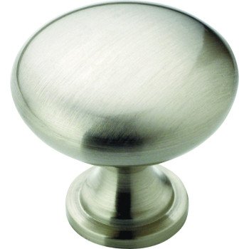 Amerock BP53005G10 Cabinet Knob, 1-1/8 in Projection, Zinc, Satin Nickel