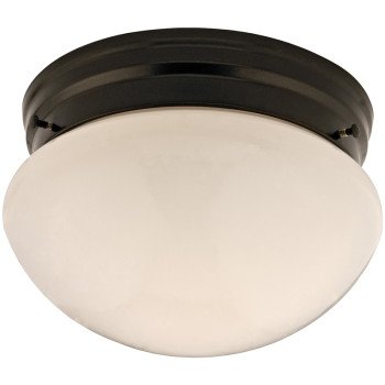 Boston Harbor F13BB01-6854-ORB Single Light Round Ceiling Fixture, 120 V, 60 W, 1-Lamp, A19 or CFL Lamp, Bronze Fixture