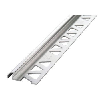 M-D 31372 Bullnose Tile Edge, 8 ft L, 1-3/8 in W, Aluminum, Clear