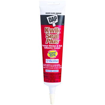 DAP 18539 Adhesive Sealant, Biscuit, 24 hr Curing, -20 to 180 deg F, 5.5 oz Tube