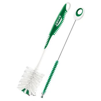 Libman 1371 Bottle and Straw Cleaning Kit, 12 in OAL, Wire Trim, Comfort Grip, Ergonomic Handle, Plastic/Rubber Handle