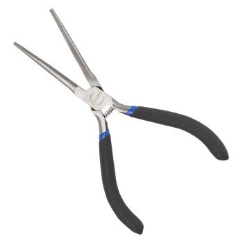 Vulcan JL-NP016 Needle Nose Plier, 5 in OAL, 0.5 mm Cutting Capacity, 4.2 cm Jaw Opening, Black Handle, 1/2 in W Jaw