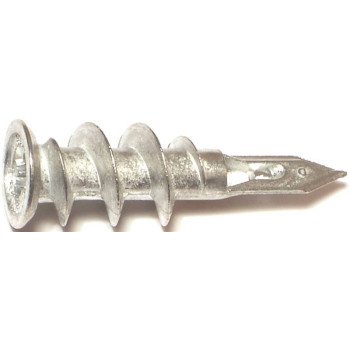 Midwest Fastener 10420 Hollow Wall Anchor with Screw, #8 Thread, 1-1/4 in L, Zinc, 75 lb