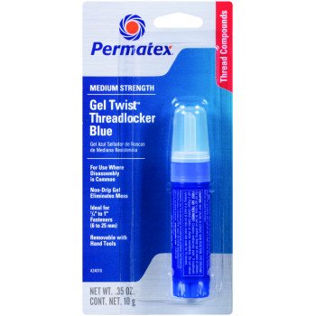 Permatex 24010 Threadlocker, Gel, Mild, Blue, 10 g