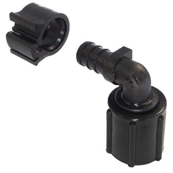 Flair-It PEXLOCK 30816 Pipe Elbow, 1/2 in, FPT, 90 deg Angle, Black, 100 psi Pressure