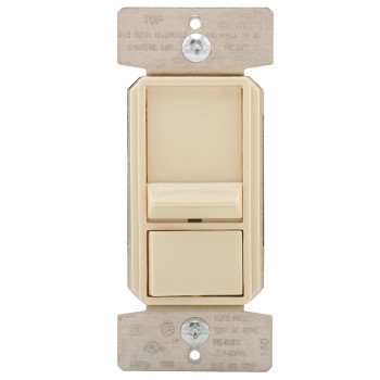 Eaton SUL06P-LA-KB-L Slide Dimmer, 277 V, 2-Gang, Light Almond