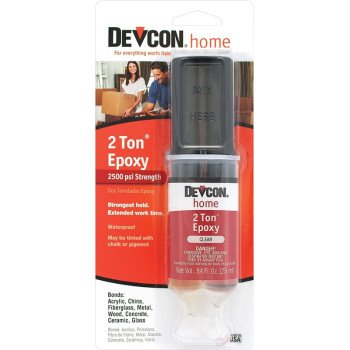 Devcon 31345 Epoxy, 0.84 fl-oz Syringe, Liquid, Amber, Water Resist