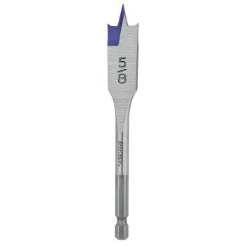 Irwin 87910 Spade Drill Bit, 5/8 in Dia, 4 in OAL, Flat Flute, 1/4 in Dia Shank, Hex Shank