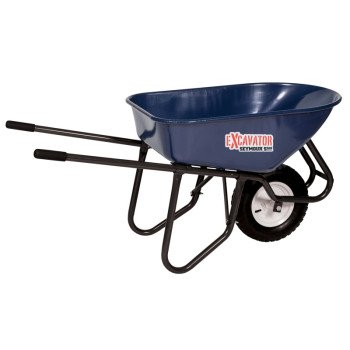 Seymour 85730 Industrial Wheelbarrow, Steel, 1-Wheel, Standard Knobby Tire Wheel, 16 in Wheel, Cushion Grip Handle