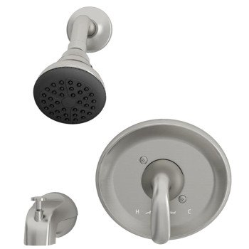 American Standard Cadet Suite Series 9091512.295 Tub and Shower Faucet, Brushed Nickel, Adjustable Showerhead, 2 gpm Tub