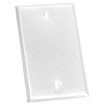 BWF BC-1WV Cover, 4-9/16 in L, 2-13/16 in W, Rectangular, Steel, White, Powder-Coated