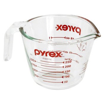 Pyrex 6001074 Measuring Cup, 250 mL, Glass, Clear