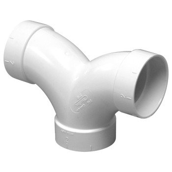 IPEX 201004 3-Way Pipe Elbow, 2 in, Socket, 90 deg Angle, PVC, White