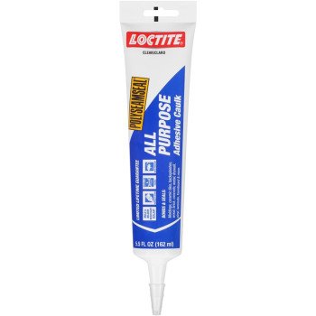 Loctite POLYSEAMSEAL 2139007 Adhesive Caulk, Clear, 24 hr to 2 weeks Curing, 40 to 100 deg F, 5.5 oz Squeeze Tube