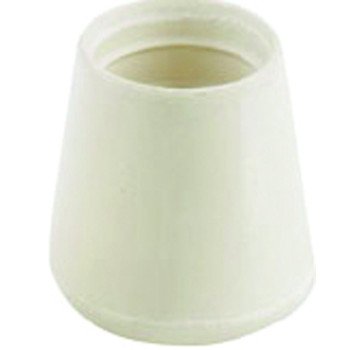 Shepherd Hardware 9751 Furniture Leg Tip, Round, Rubber, Off-White, 1/2 in Dia