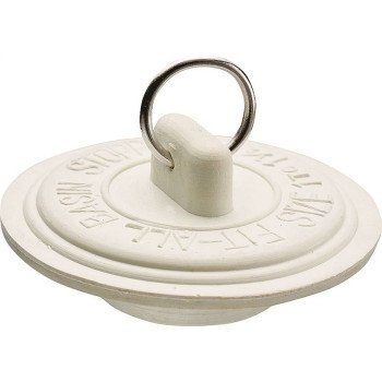 Plumb Pak Duo Fit Series PP820-3 Drain Stopper, Rubber, White, For: 1 to 1-3/8 in Sink