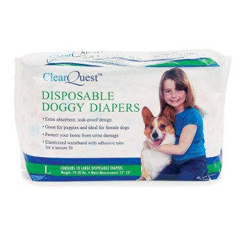 ClearQuest US948 18 Disposable Large Doggy Diapers, 12 to 24 in W