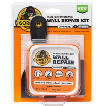 Gorilla 103959 High-Performance Wall Repair Kit, Semi-Solid, Off-White