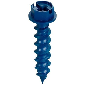 Simpson Strong-Tie Titen Turbo TNT25114HC75 Screw Anchor, 1/4 in Dia, 1-1/4 in L, Carbon Steel, Ceramic-Coated/Zinc