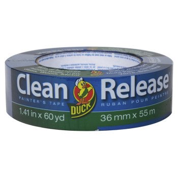 Duck Clean Release 240194 Painter's Tape, 60 yd L, 1.41 in W, Blue