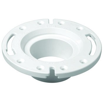 Oatey 43585 Closet Flange, 3 in Connection, PVC, White, For: Most Toilets