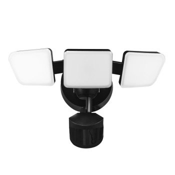 globe 17000207 Security Flood Light, LED Lamp, Bright White, 3200 Lumens, 4000 K Color Temp, Black Fixture