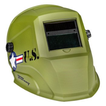 Forney Valor Series 55861 ADF Welding Helmet, Dual Crown Strap Headgear, UV/IR Lens, 3.62 x 1.65 in Viewing, Olive