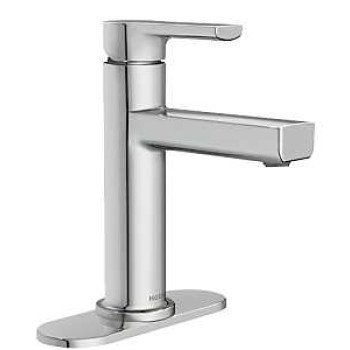 Moen Rinza 84627 Bathroom Faucet, 1.2 gpm, 1-Faucet Handle, 1-Faucet Hole, Metal, Chrome, 4 in Faucet Centers