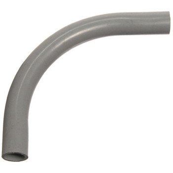 Carlon UA9FK-UPC Elbow, 2-1/2 in Trade Size, 90 deg Angle, SCH 40 Schedule Rating, PVC, 36 in L Radius, Plain End, Gray