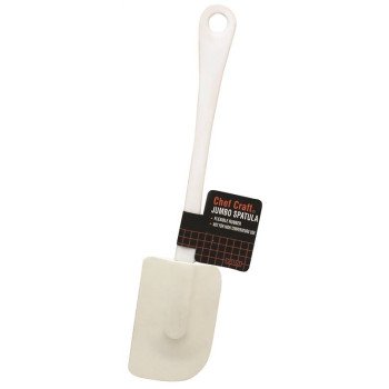 Chef Craft 20163 Jumbo Spatula, Rubber Blade, White