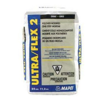 Mapei Ultraflex 2 Series 60053 Tile Mortar, Gray, Powder, 10 lb, Bag