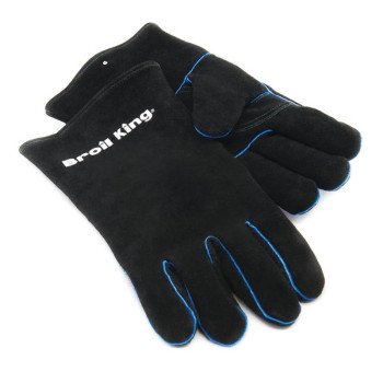 Broil King 60528 Grill Gloves, Leather, Black