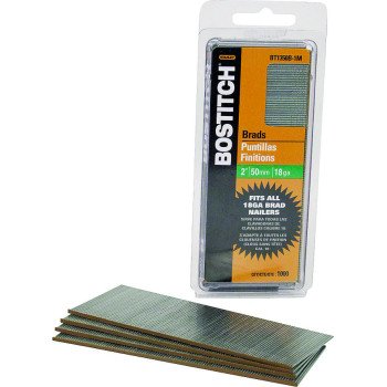 Bostitch BT1350B-1M Nail, Glue Collation, 2 in L, 18 Gauge, Steel, Coated, Brad Head, Smooth Shank, 1000/PK