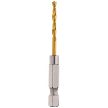 Milwaukee 48-89-4604 Impact Drill Bit, 7/64 in Dia, 2.52 in OAL, Twist Flute, 1/4 in Dia Shank, Hex Shank