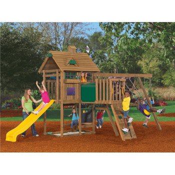 Playstar PS 7483 Ready-to-Assemble Playset Kit, Specifications: 18 sq-ft Play Deck, 12 Activities