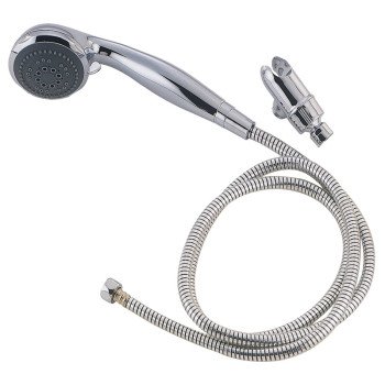 Boston Harbor S2254G22CP Hand-Held Shower Head, 1.75 gpm, 1/2-14 NPT Connection, Threaded, 5-Spray Function, PVC