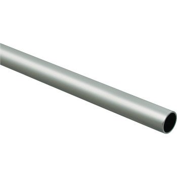 National Hardware BB8603 S822-097 Closet Rod, 1-5/16 in Dia, 6 ft L, Steel, Satin Nickel