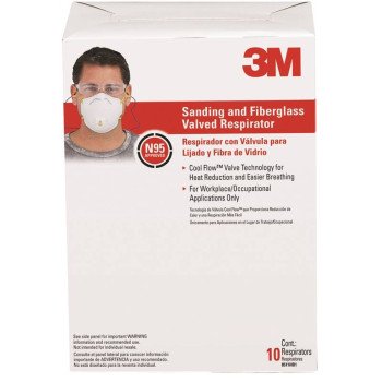 3M TEKK Protection 8511HB1-C Disposable Valved Respirator, N95 Filter Class