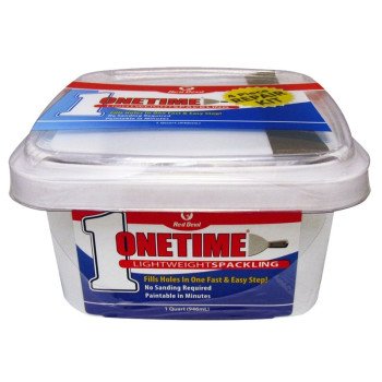 Red Devil Onetime 540 Series 0544KT Spackling Repair Kit, White, 1 qt Tub