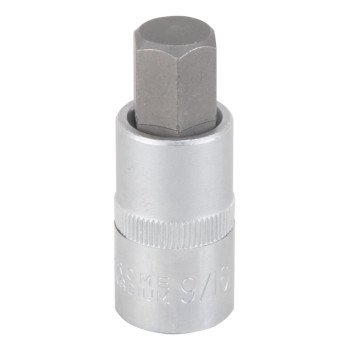 Vulcan 3506012213 Fractional Hex Bit Socket, 9/16 in Tip, 1/2 in Drive, Chrome, 2-1/2 in OAL