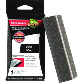 Gator 4638 Sanding Sponge, 5 in L, 2-1/2 in W, Fine